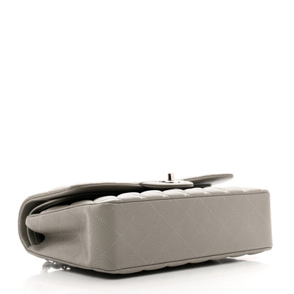 Chanel Lambskin Quilted Medium Double Flap Grey 4 of 10