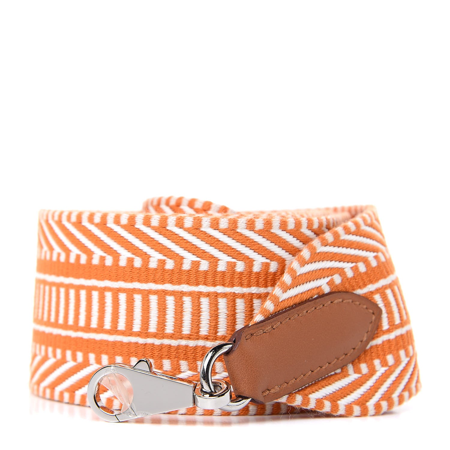 Hermes Toile Swift 50mm Sangle Cavale Shoulder Strap Ecru Abricot 1 of 6
