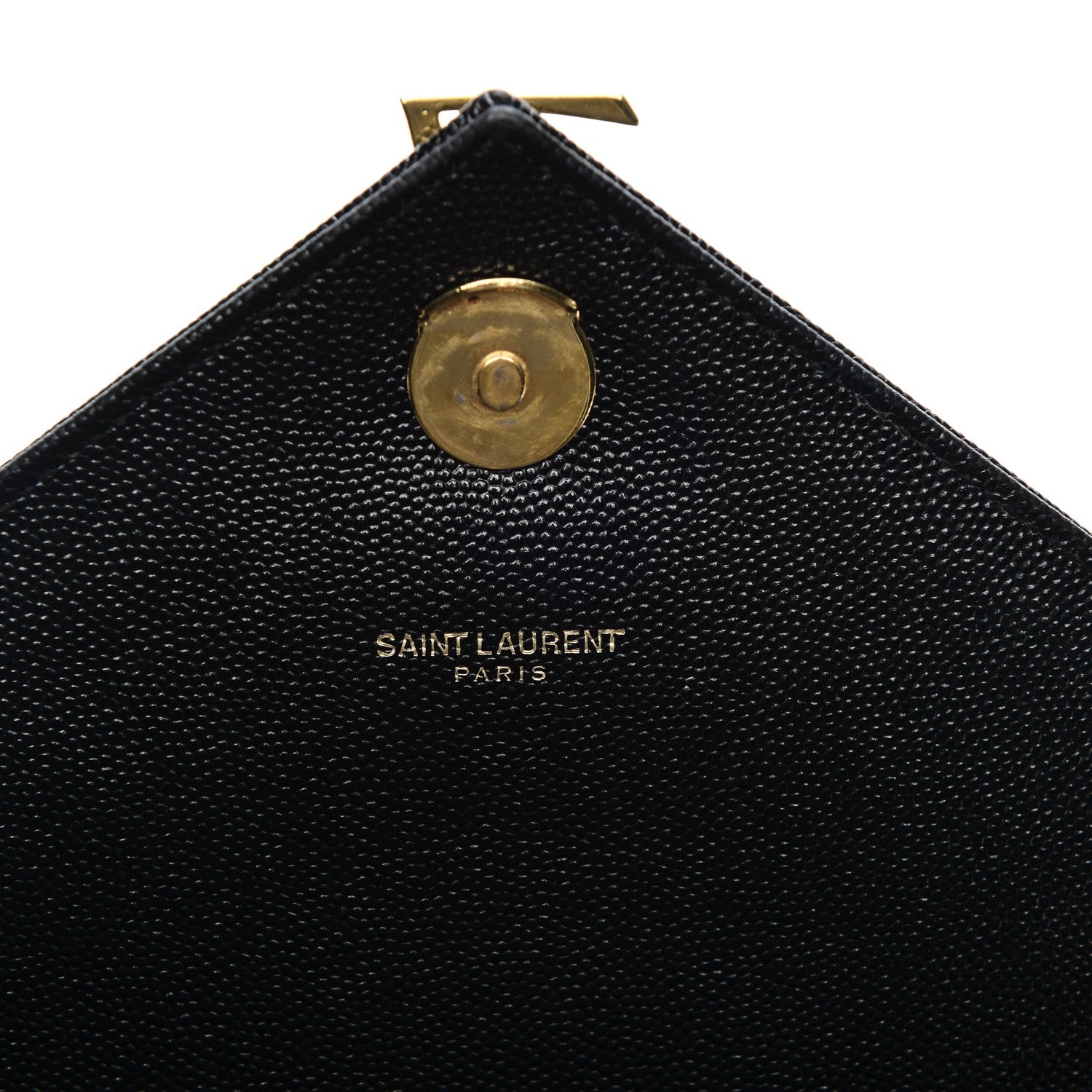Saint Laurent Grain De Poudre Matelasse Chevron Large Monogram Satchel Black 6 of 7