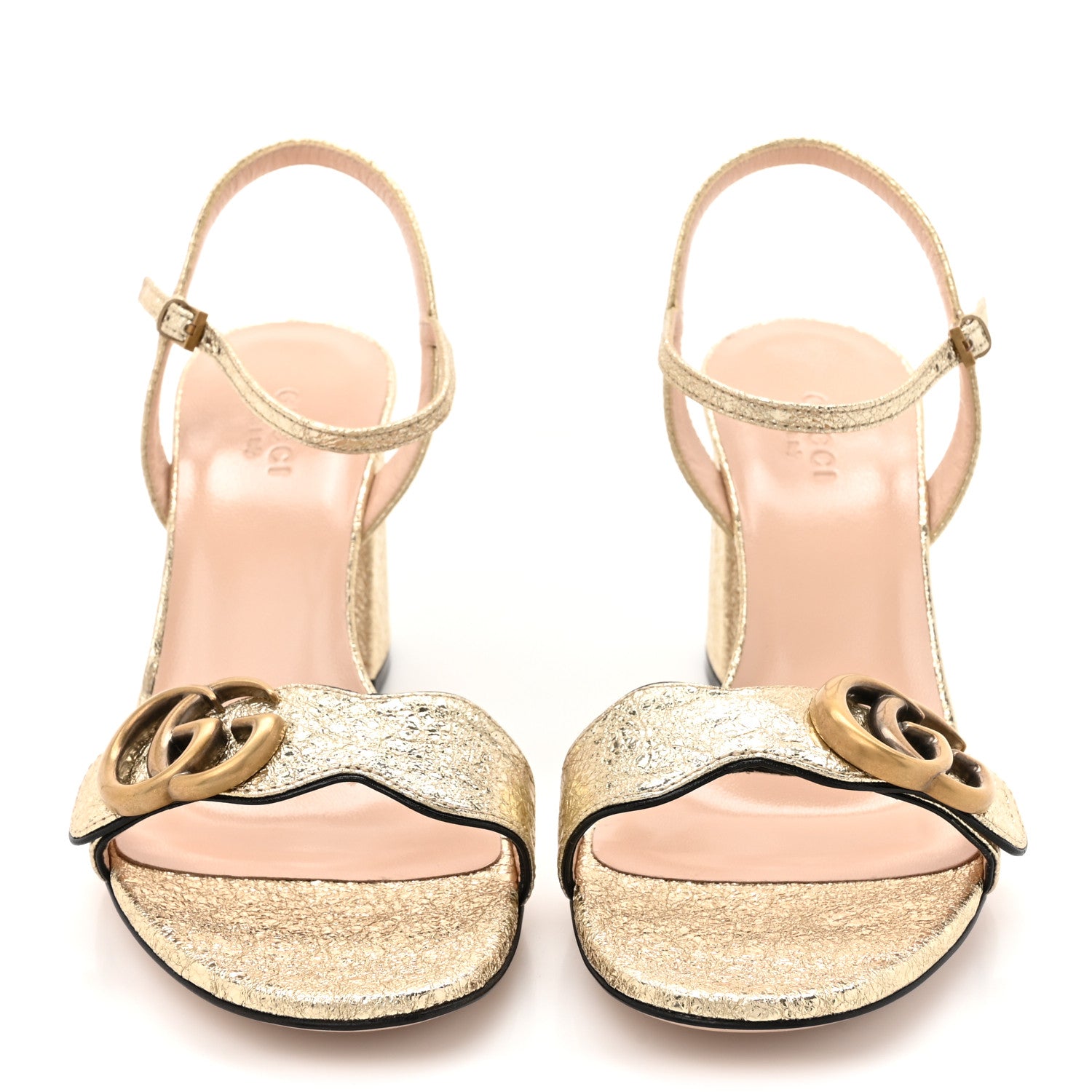Gucci Galassia GG Marmont Ankle Wrap 75mm Sandals 36.5 Platino 3 of 10