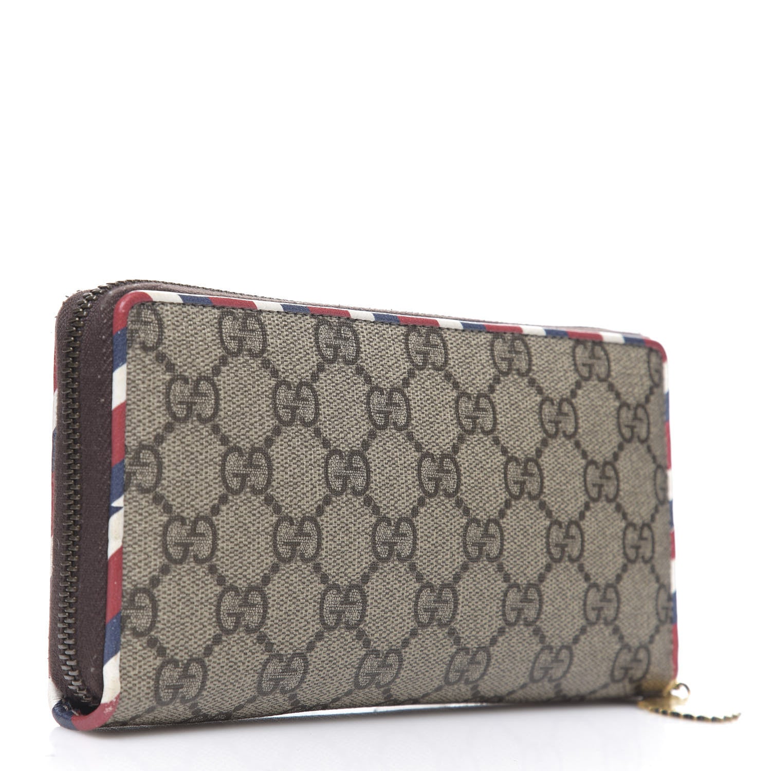 Gucci GG Supreme Monogram Courrier Embroidered UFO Zip Around Wallet 2 of 5