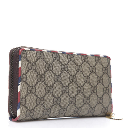 Gucci GG Supreme Monogram Courrier Embroidered UFO Zip Around Wallet 2 of 5