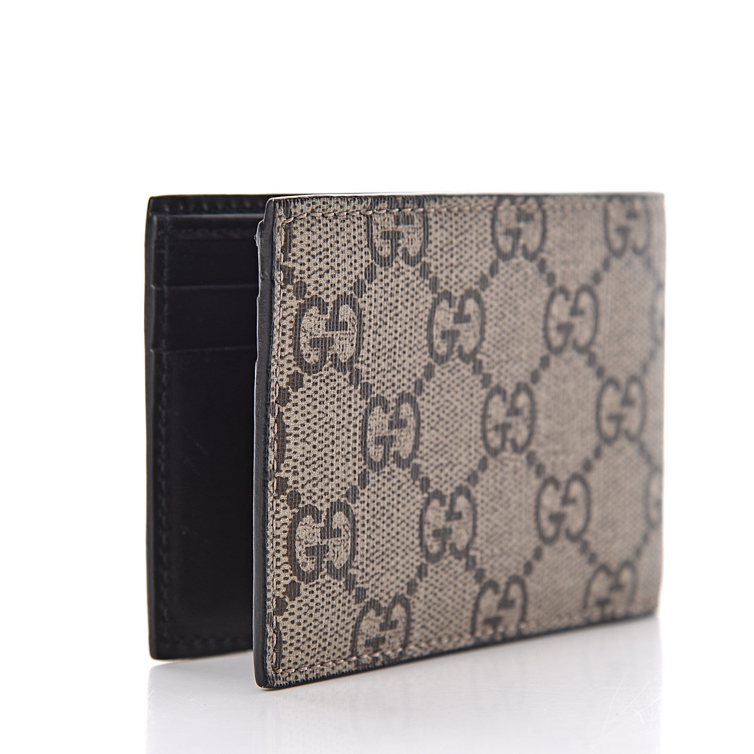 Gucci GG Supreme Monogram Tiger Bi-Fold Wallet Beige 3 of 8