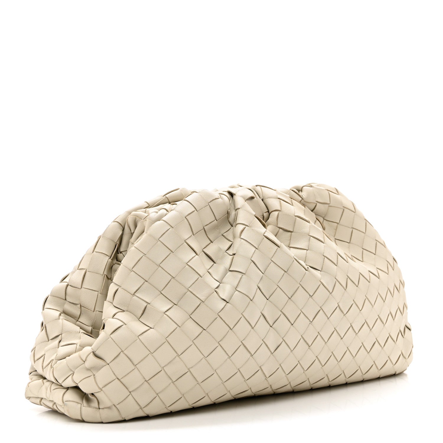 Bottega Veneta Nappa Maxi Intrecciato The Pouch Oversized Clutch Plaster 3 of 12