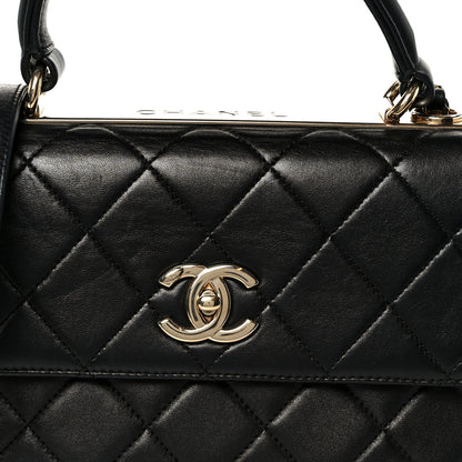 Chanel Lambskin Quilted Small Trendy CC Dual Handle Flap Bag Black 10 of 13