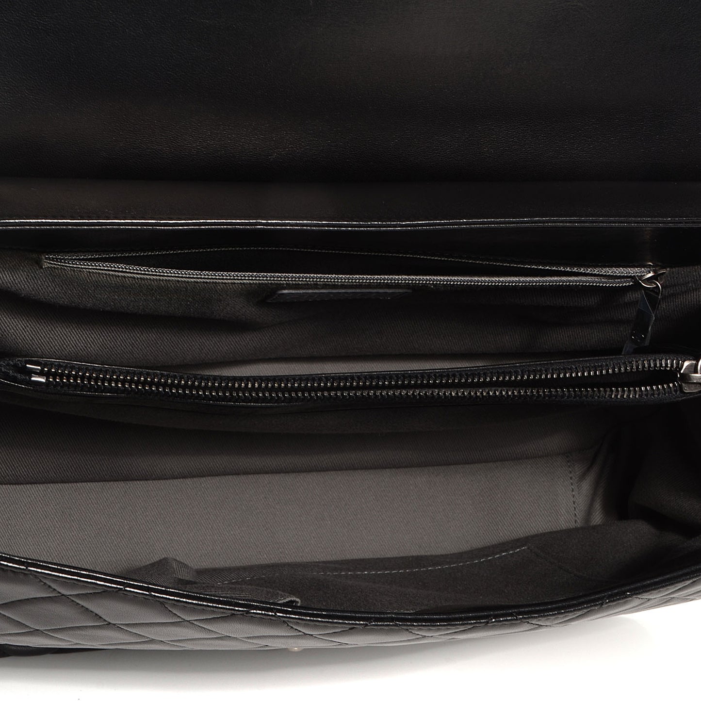 Lambskin Quilted Large Antik Boy Flap Black