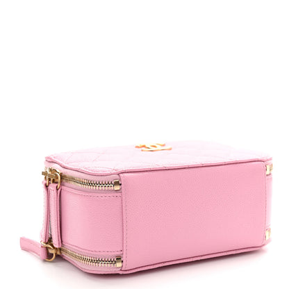 Chanel Caviar Quilted Pick Me Up Mini Vanity Case Pink 4 of 13