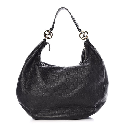 Gucci Guccissima Large GG Twins Hobo Black 1 of 12