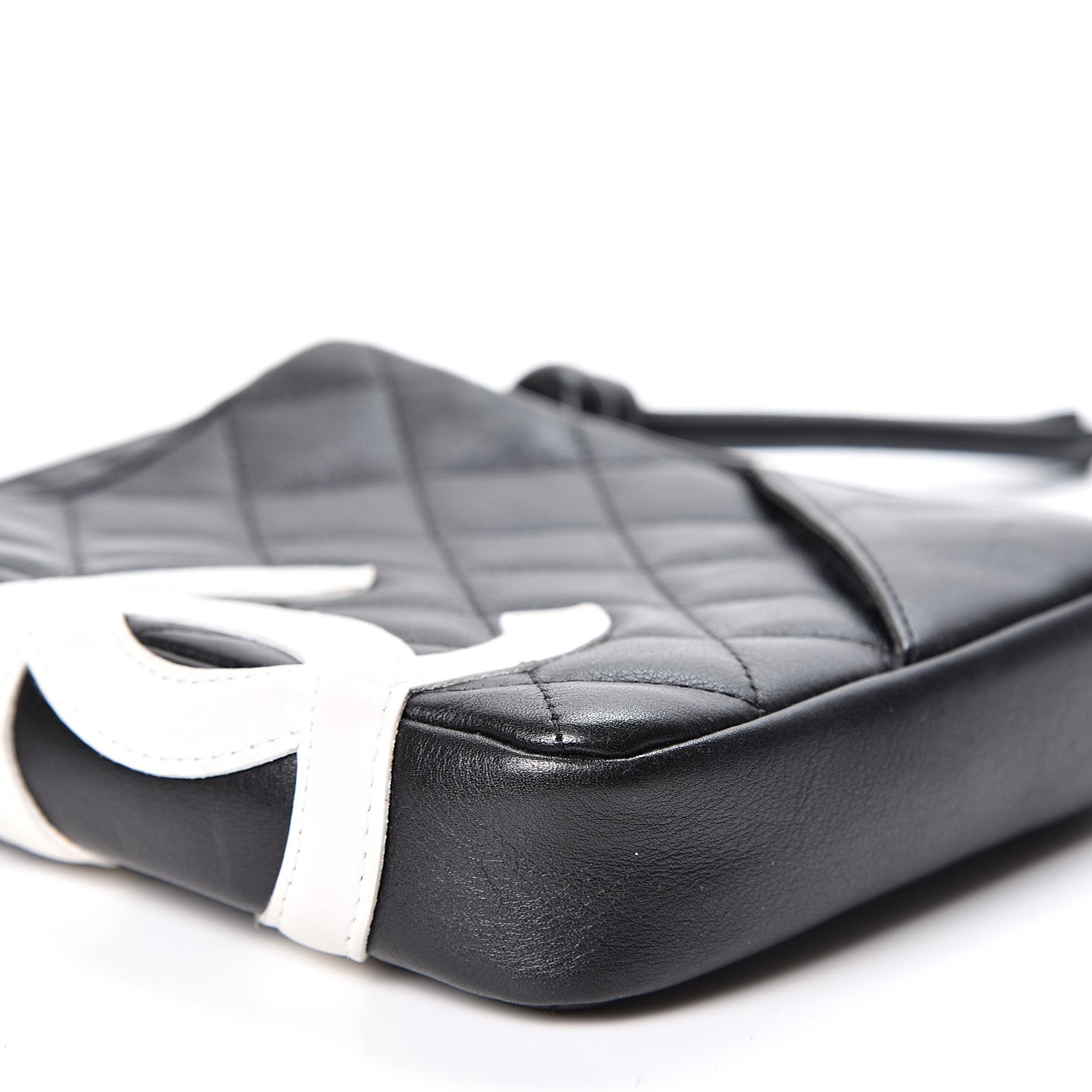 Chanel Calfskin Quilted Small Cambon Messenger Black White 8 of 10