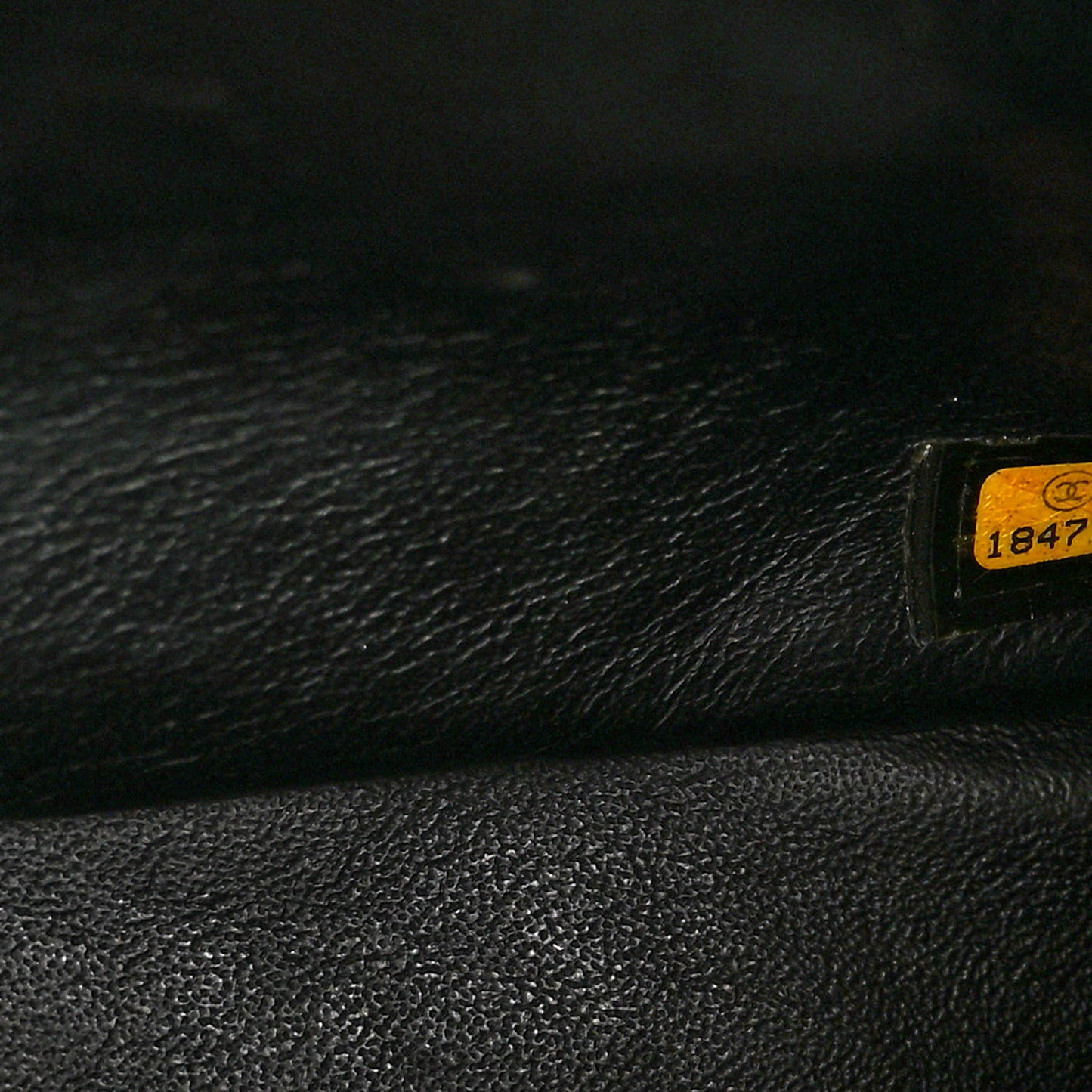 Patent Quilted Jumbo Double Flap Black
