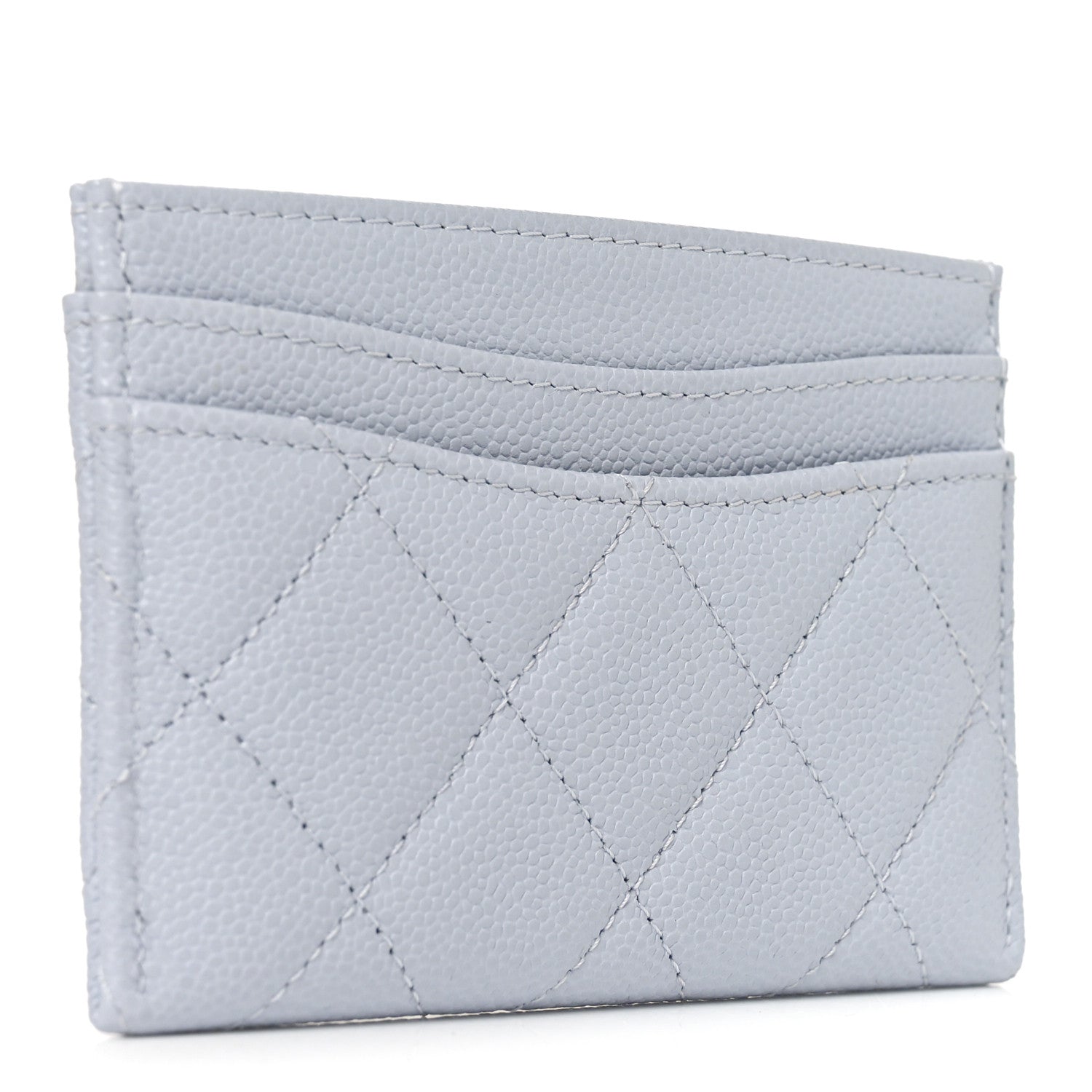 Chanel Caviar Quilted Card Holder Light Blue 3 of 9