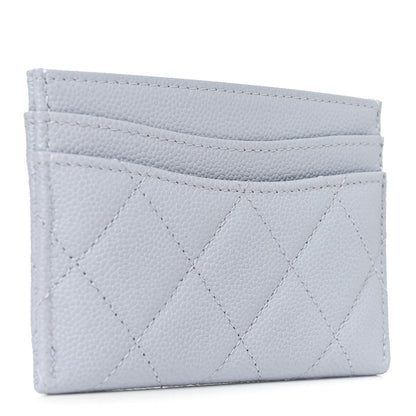 Chanel Caviar Quilted Card Holder Light Blue 3 of 9