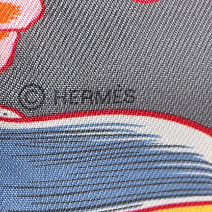 Hermes Silk Dress Code Twilly Gris Jaune Vif Orange 4 of 4