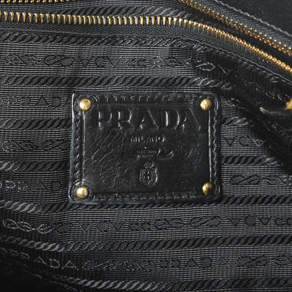 Prada Glace Calfskin Shoulder Bag Black 6 of 9