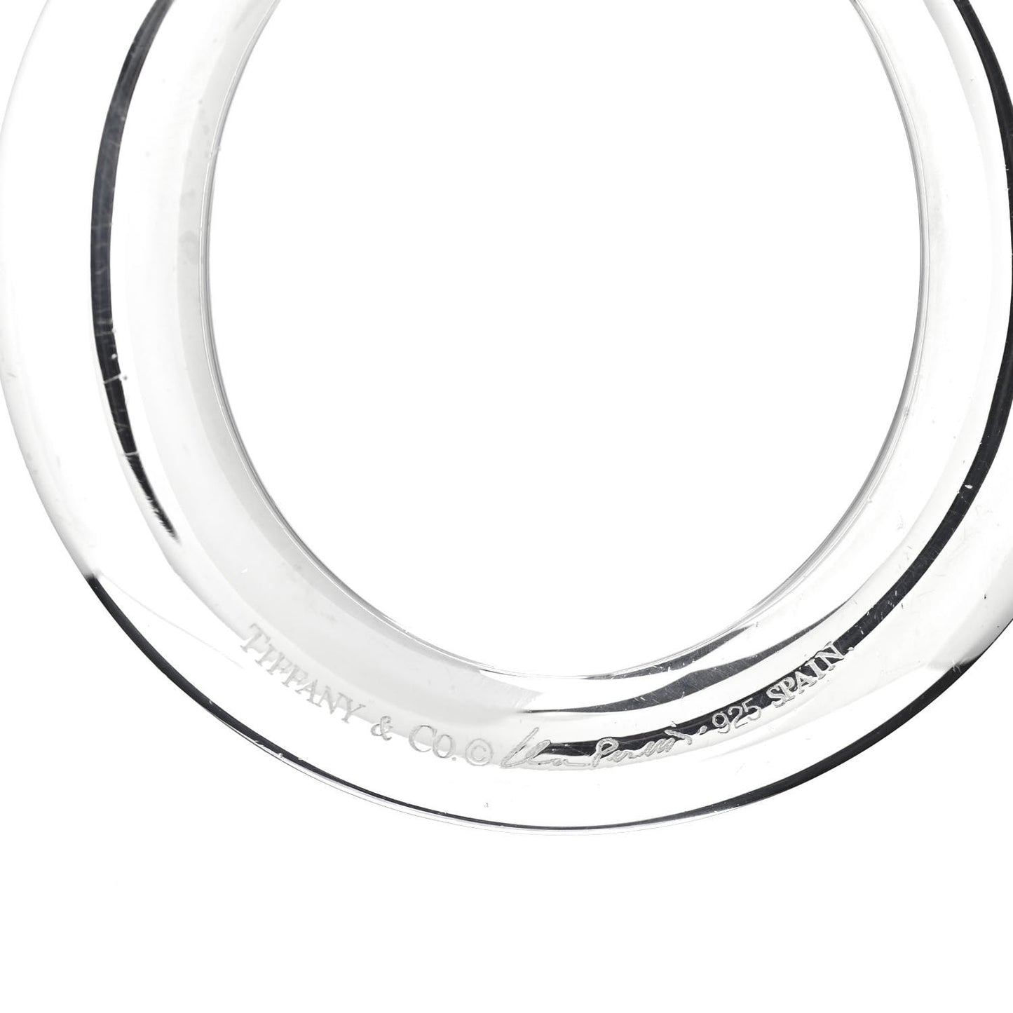 Sterling Silver Elsa Peretti Sevillana Circle Cord Necklace