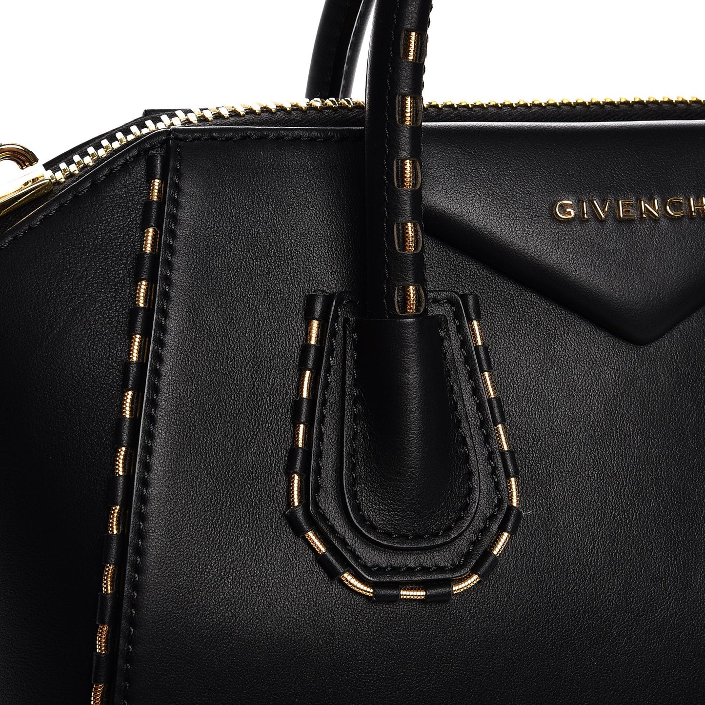 Calfskin Chain Detail Small Antigona Black