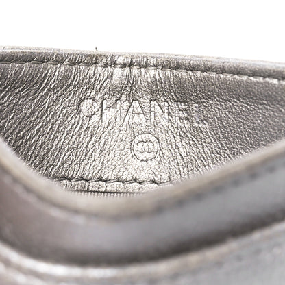 Chanel Metallic Caviar Quilted Card Holder Silver 5 of 10