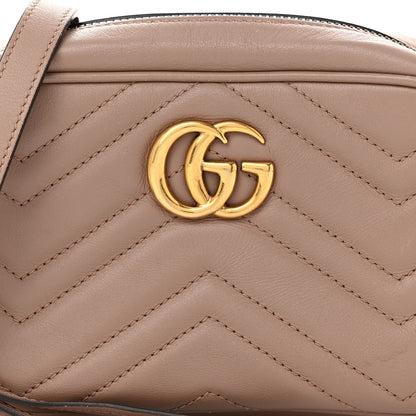 Gucci Calfskin Matelasse Mini GG Marmont Chain Shoulder Bag Porcelain Rose 8 of 15