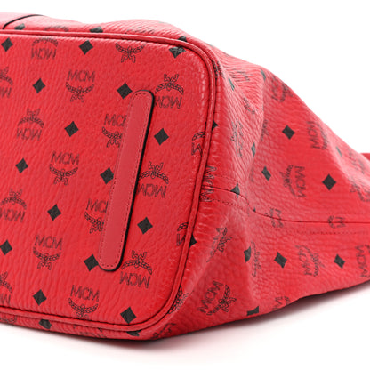 MCM Visetos Large Liz Reversible Shopper Tote Ruby Red 13 of 25
