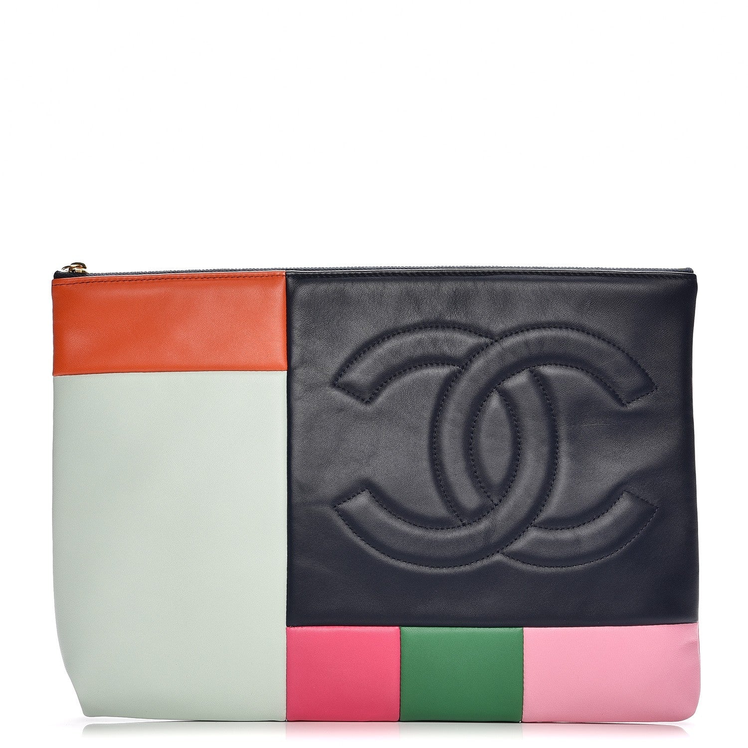 Chanel Lambskin Patchwork Large Cosmetic Case Multicolor 3 of 13