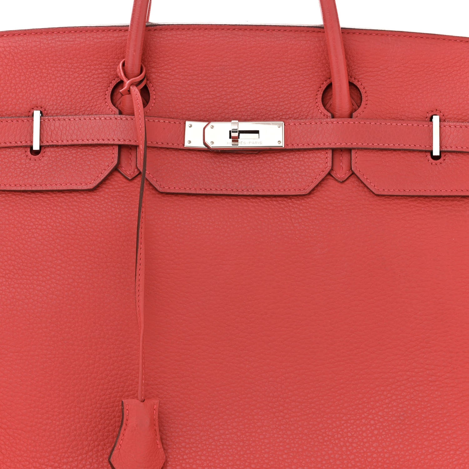 Hermes Taurillon Clemence Birkin 40 Rouge Venetian 8 of 11