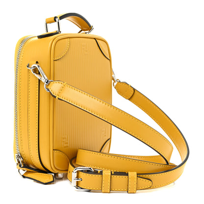 Fendi Vitello Astro Rubber Effect Mini Trolley Bag Sunflower 2 of 9