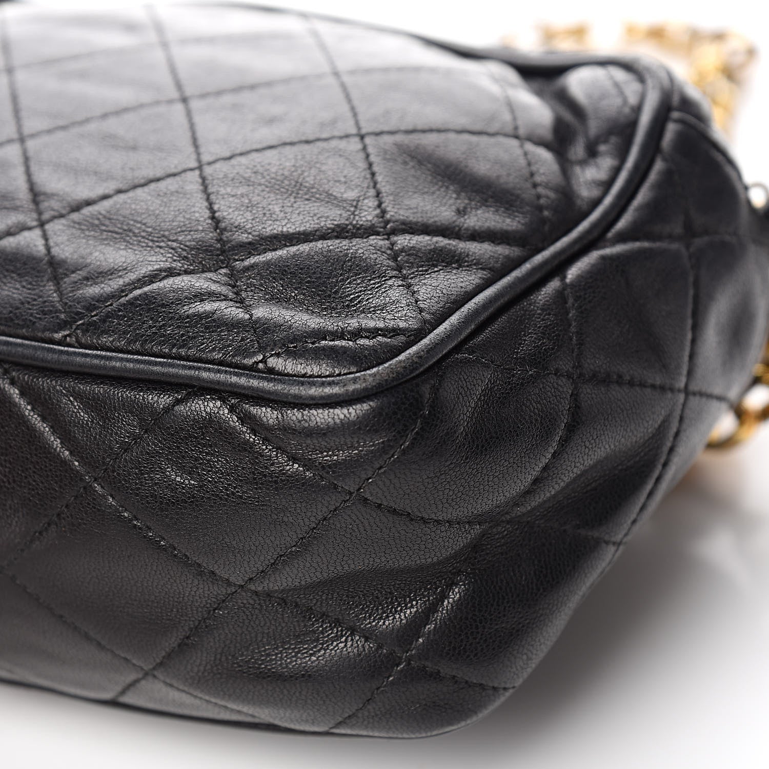 Chanel Lambskin Quilted Tassel Camera Case Black 12 of 14