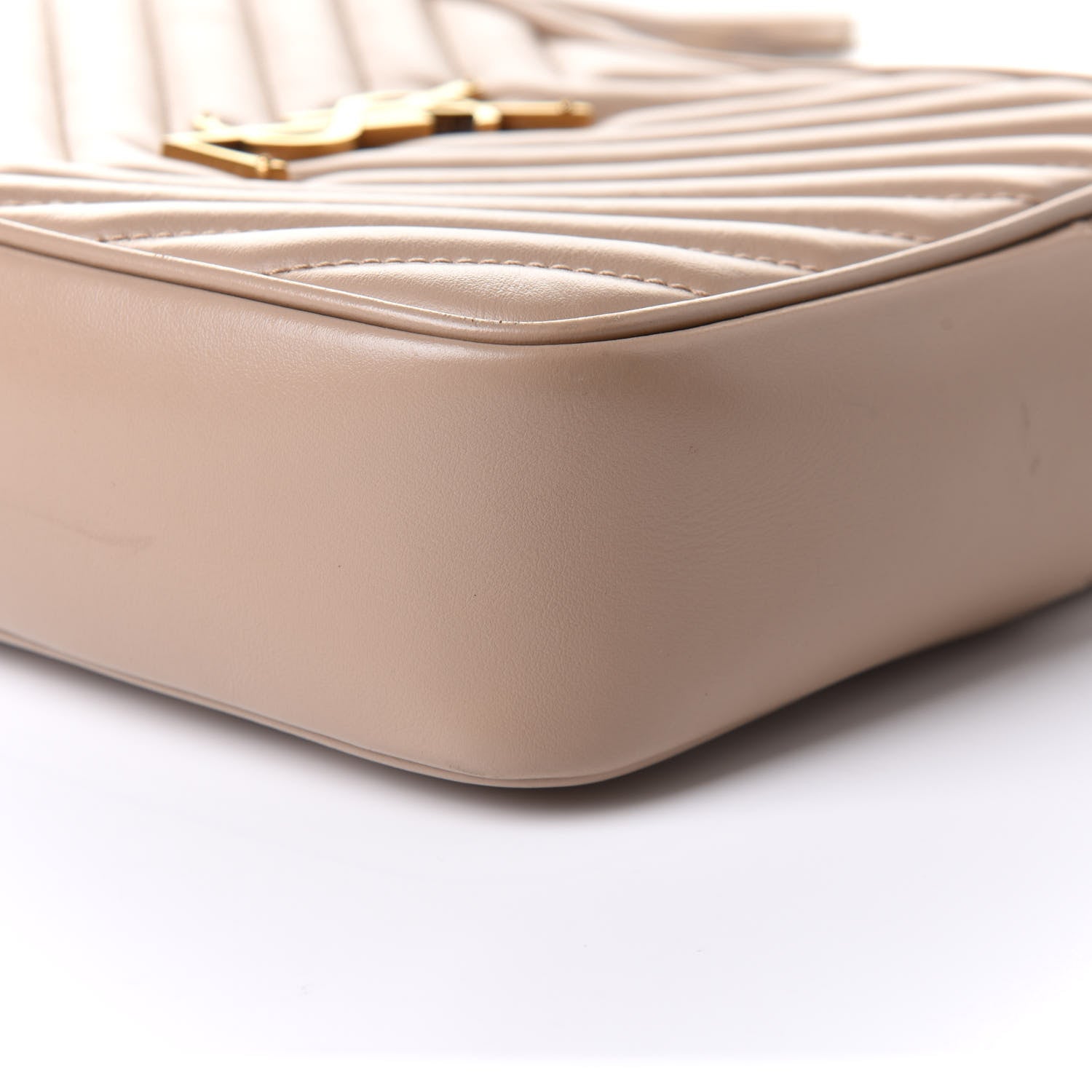 Saint Laurent Calfskin Matelasse Monogram Lou Camera Bag Nude Powder 11 of 12