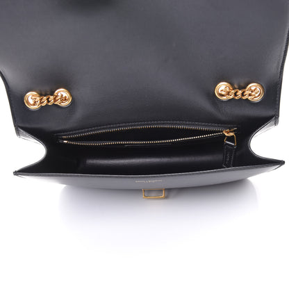 Saint Laurent Box Calfskin Tuc Chain Shoulder Bag Black 5 of 6