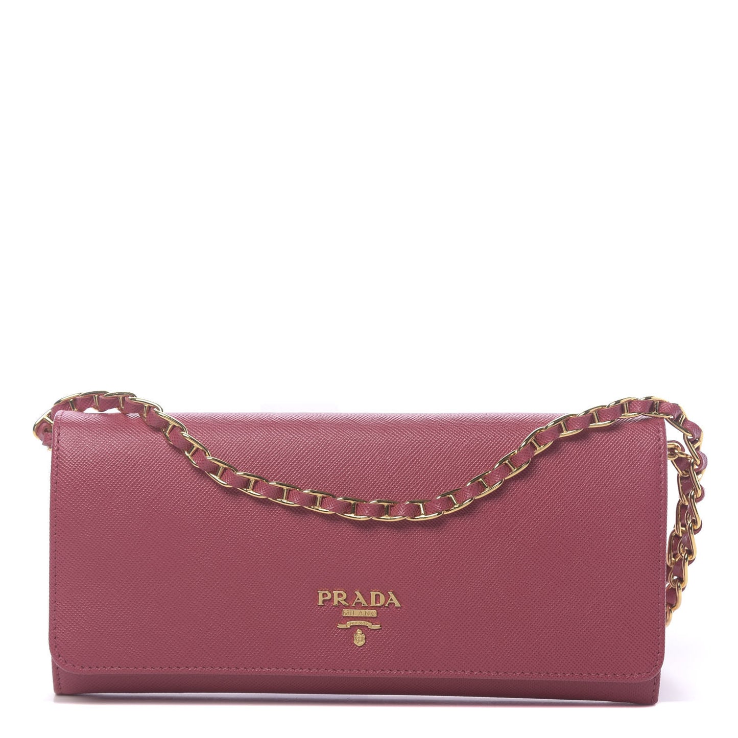 Saffiano Metal Oro Chain Wallet Peonia