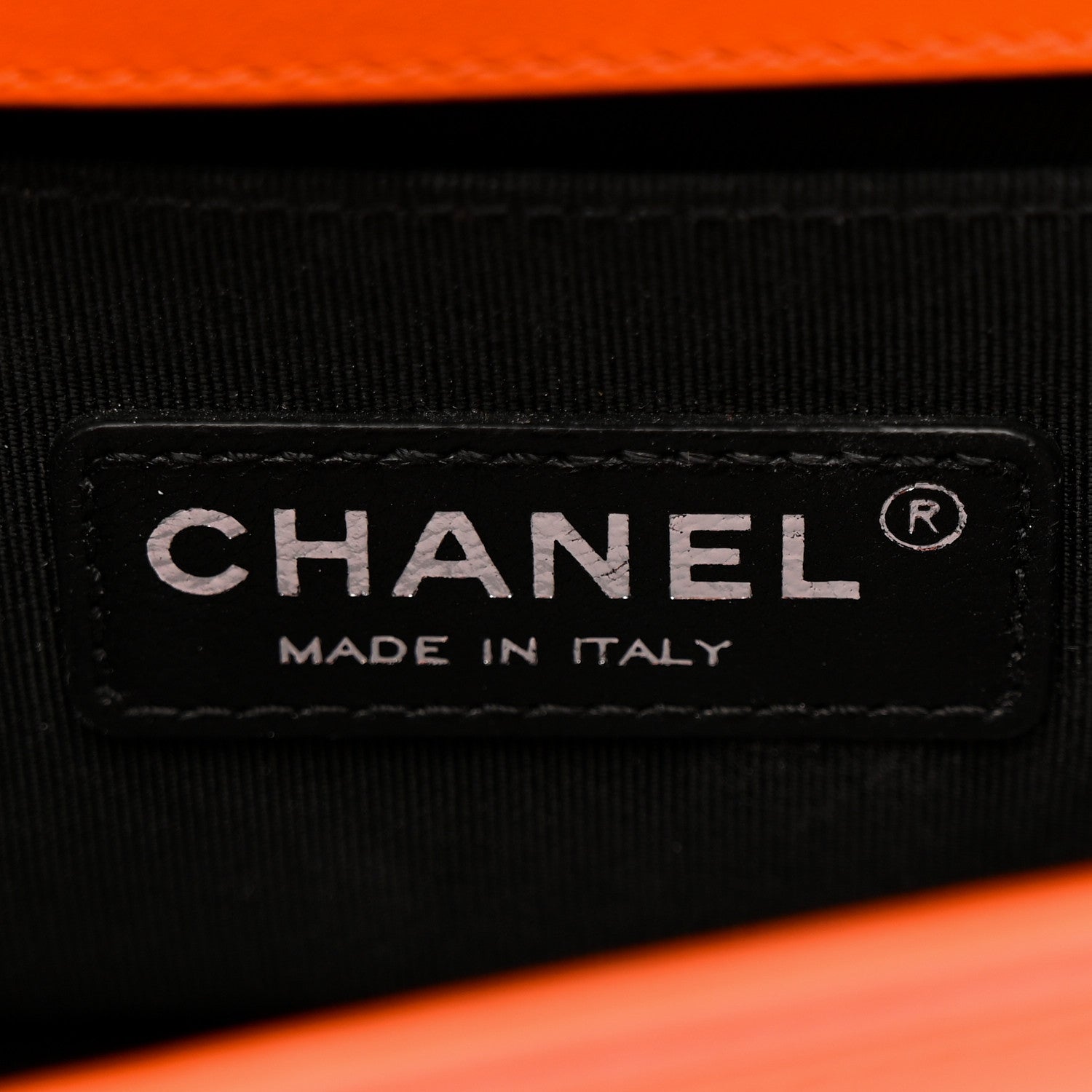 Chanel Patent Calfskin Quilted Small Plexiglass Boy Flap Orange 6 of 13