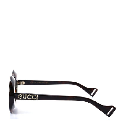 Gucci Acetate Crystal Round Sunglasses GG0618S Tortoiseshell 3 of 6
