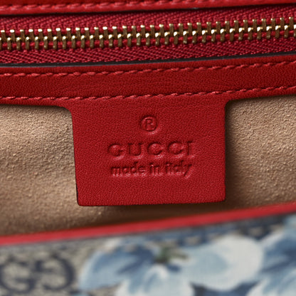 Gucci GG Supreme Monogram Blooms Medium Padlock Shoulder Bag Beige Blue Navy Hibiscus Red 6 of 11