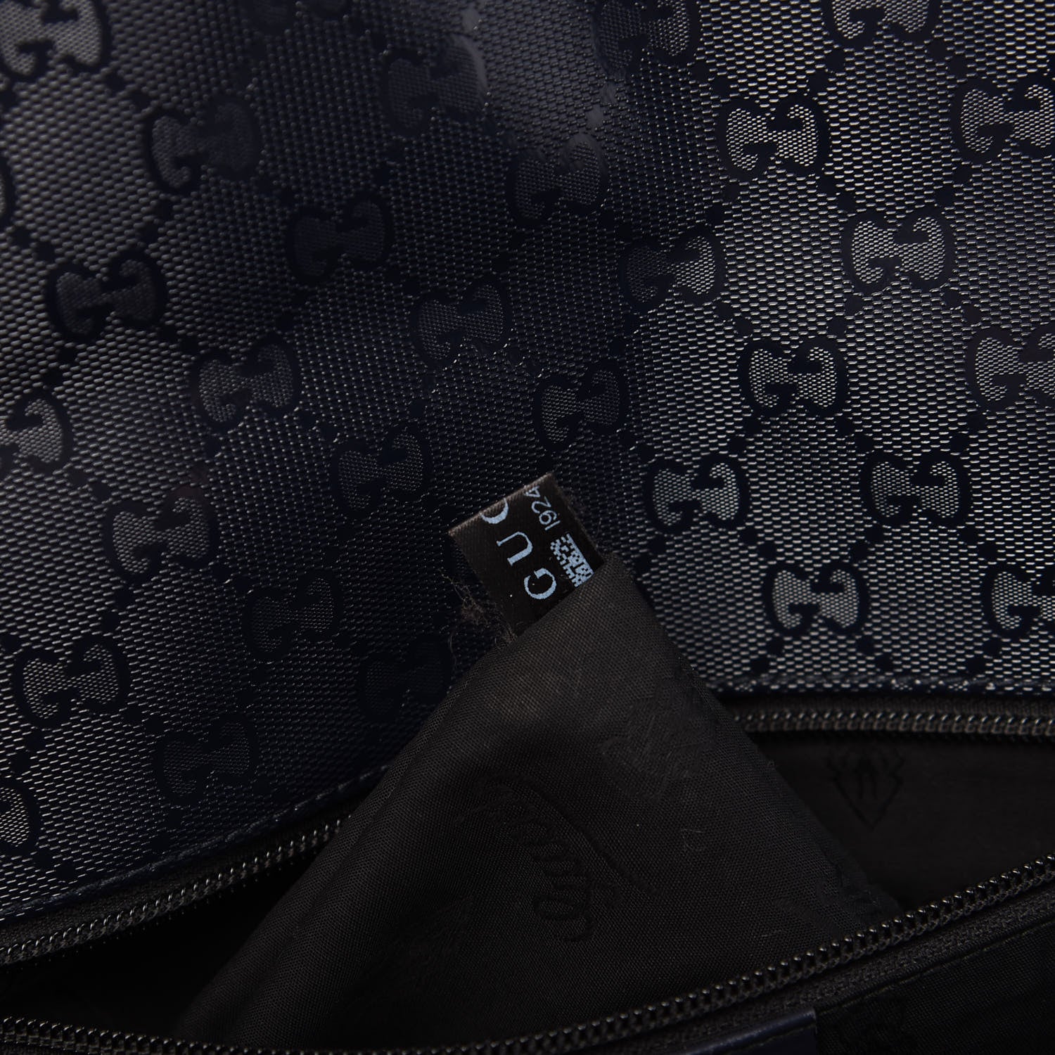 Gucci Imprime Monogram Medium Double Buckle Flap Messenger Bag Navy 6 of 9