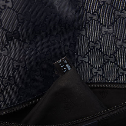 Gucci Imprime Monogram Medium Double Buckle Flap Messenger Bag Navy 6 of 9