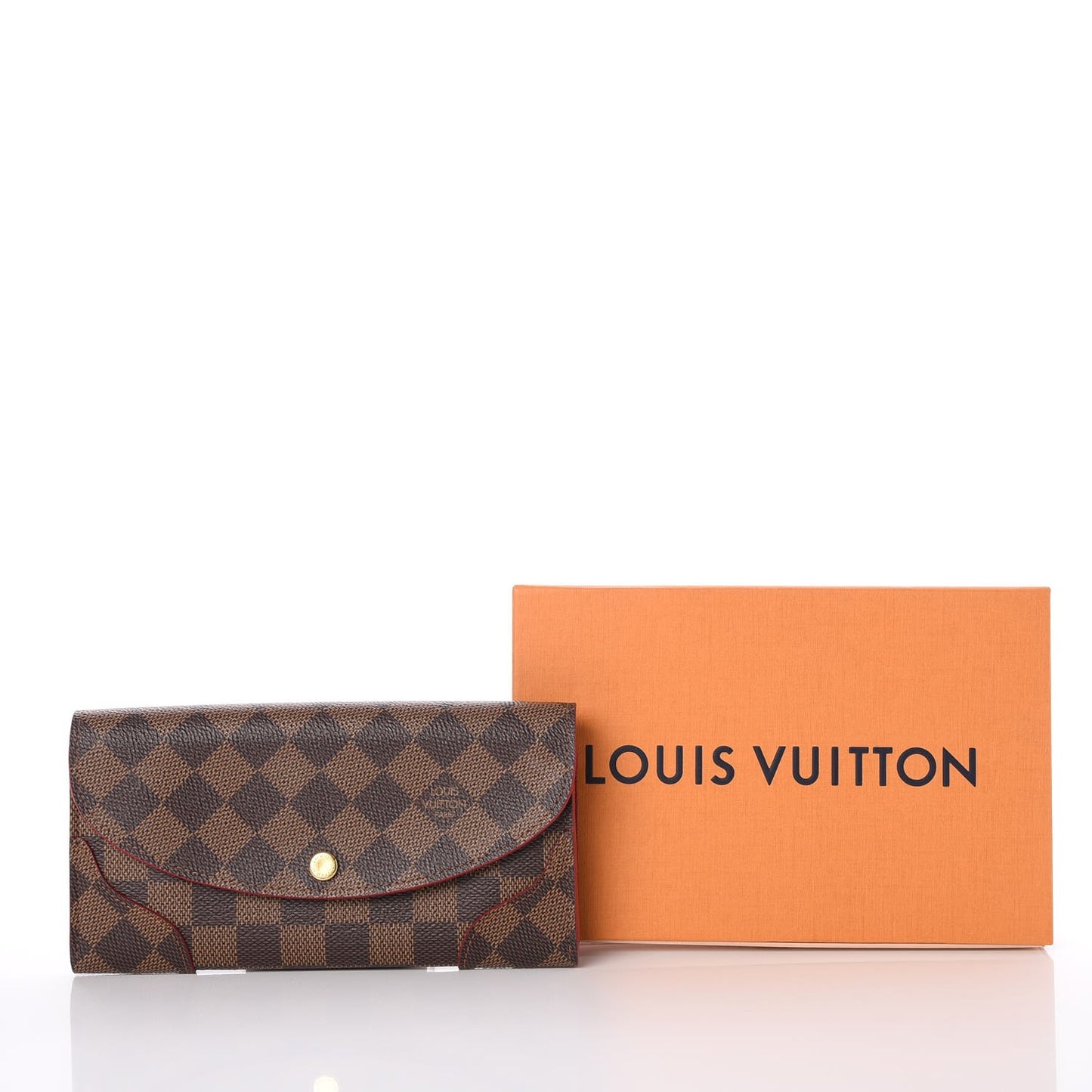 Damier Ebene Caissa Wallet Cherry
