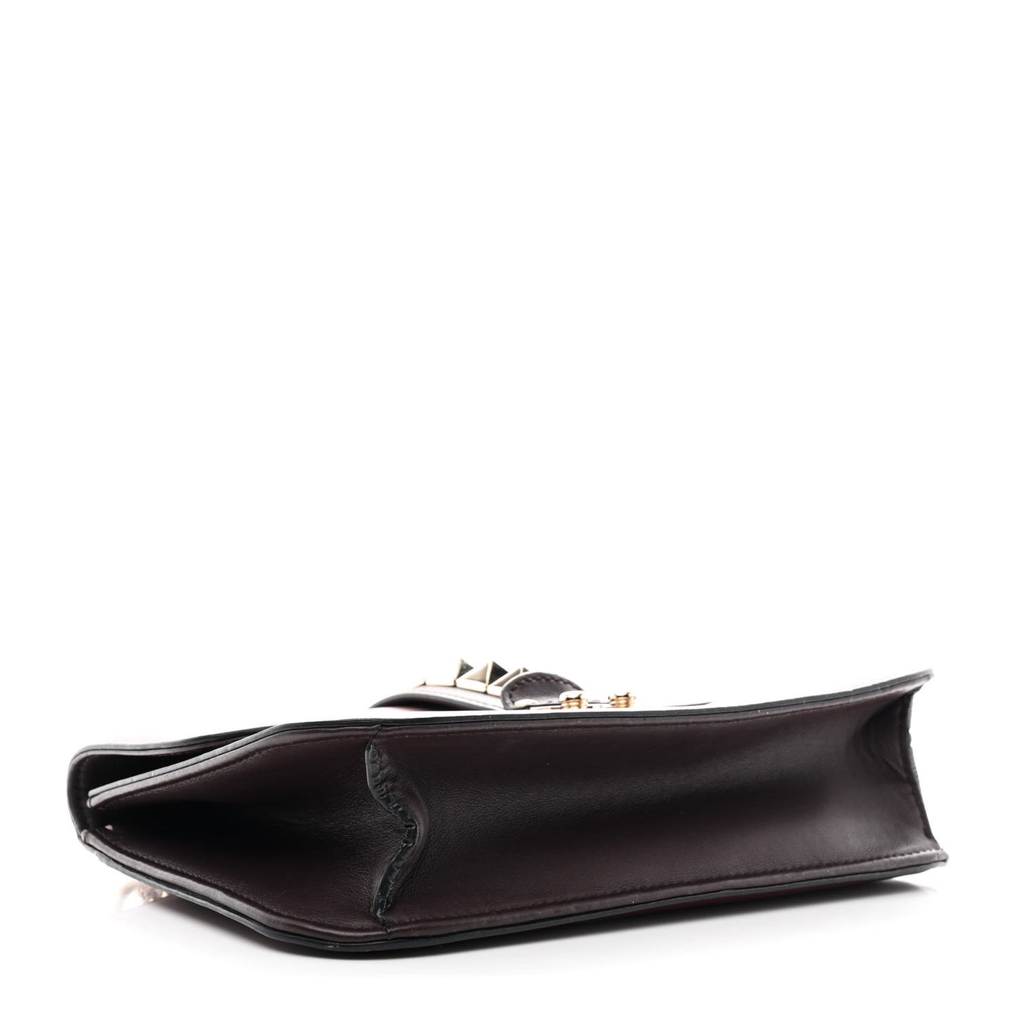 Vitello Tri-Color Medium Glam Lock Rockstud Flap Rubin Water Rose Marine