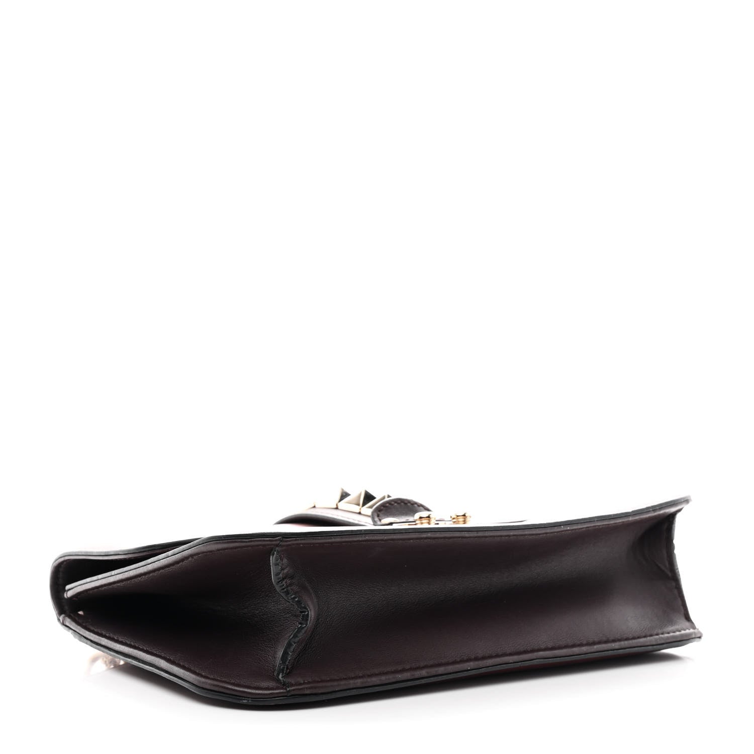 Valentino Garavani Vitello Tri-Color Medium Glam Lock Rockstud Flap Rubin Water Rose Marine 4 of 9