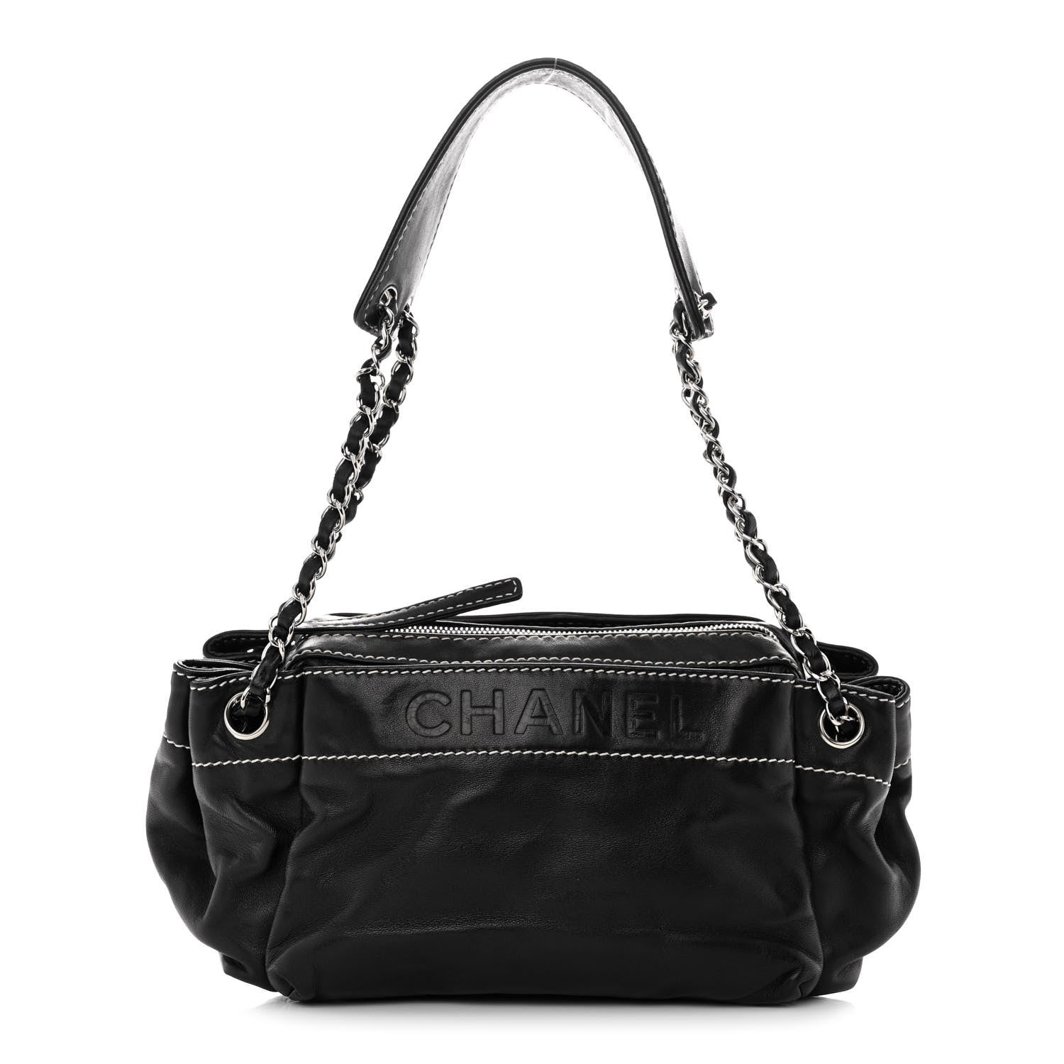 Chanel Lambskin Lax Accordion Hobo Black 1 of 10