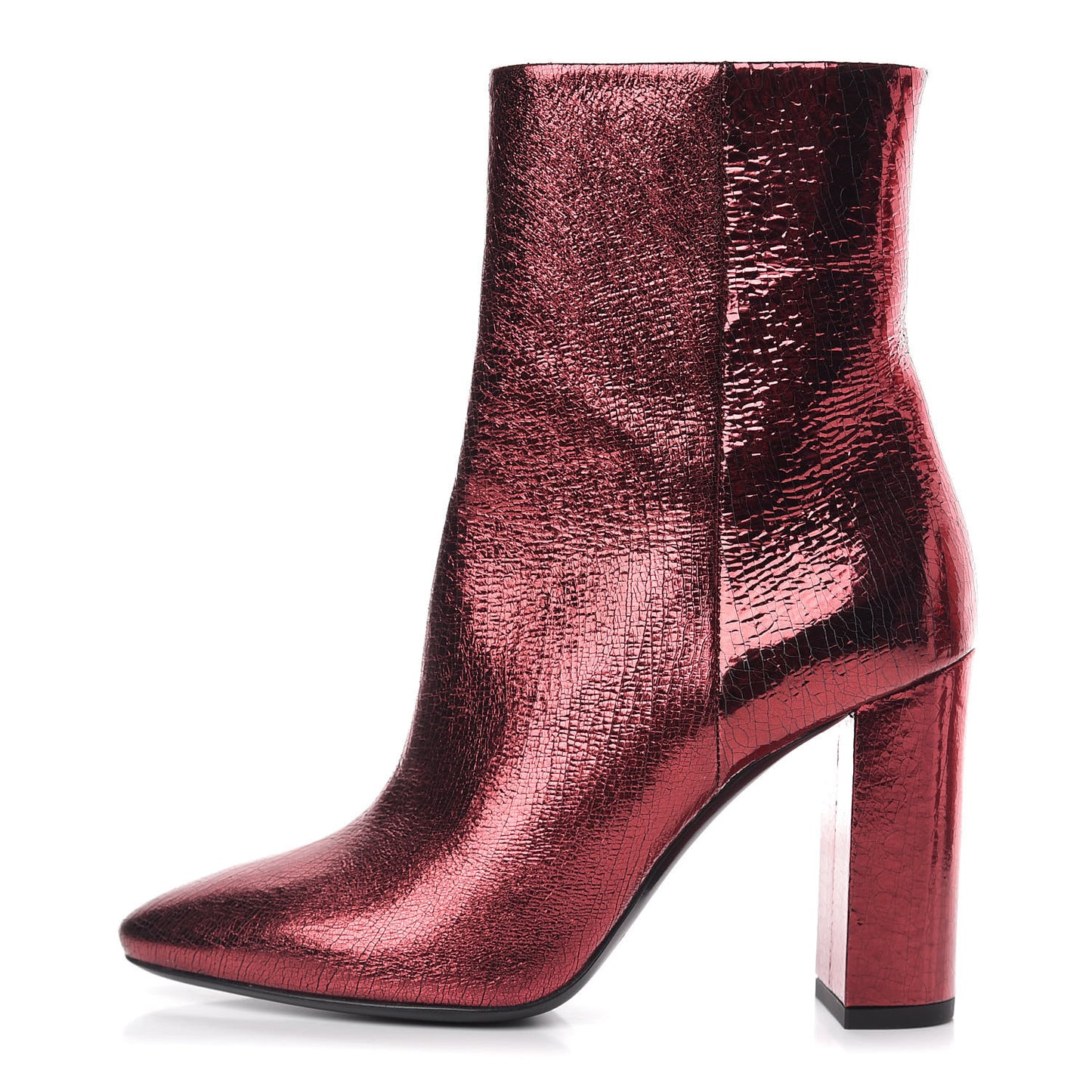 Metallic Crackled Lou 95 Zip Bootie 37 Elect