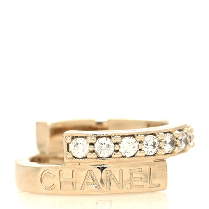Chanel Crystal CC Ring 7 Gold 3 of 4