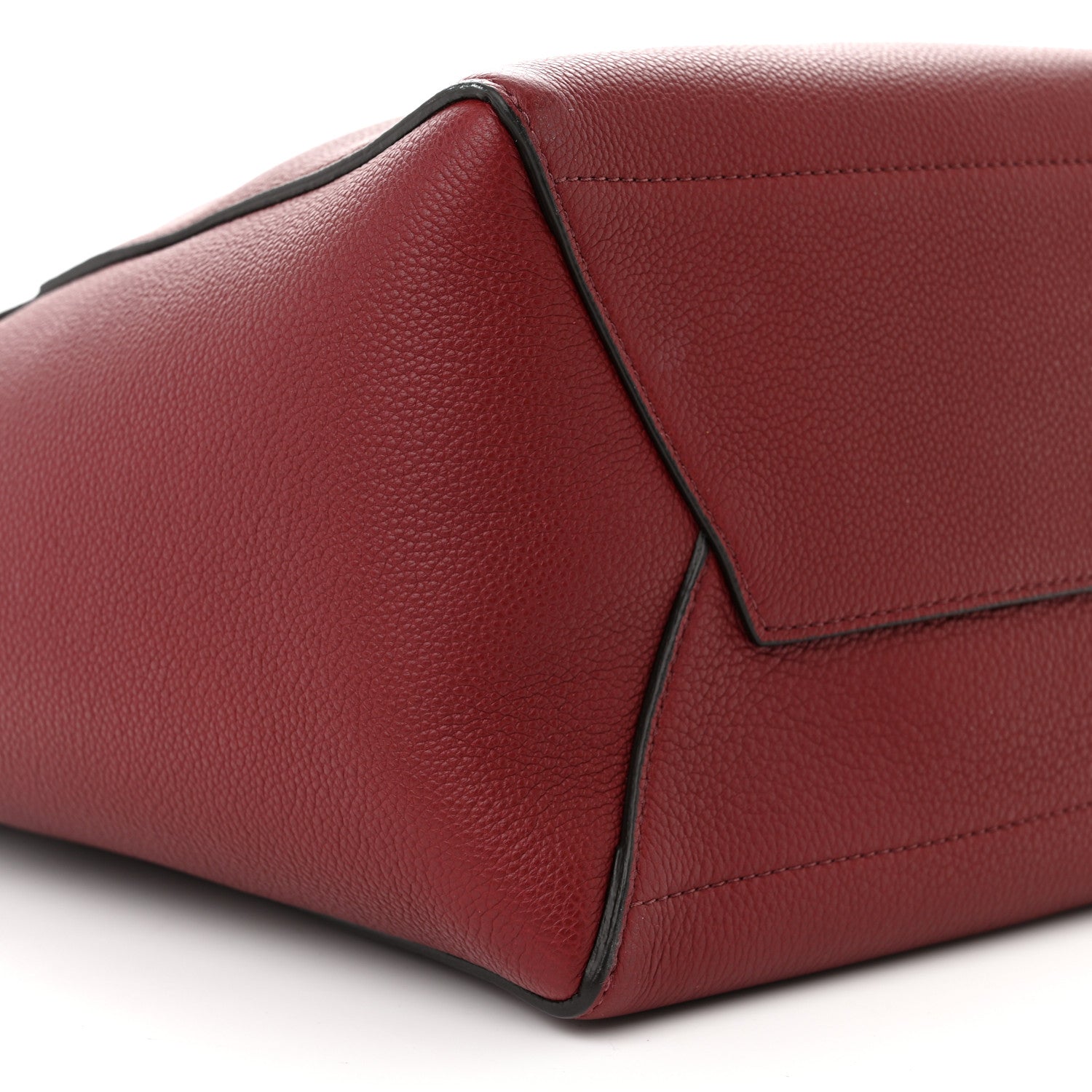 Celine Soft Grained Calfskin Sangle Bucket Bag Light Burgundy 8 of 14