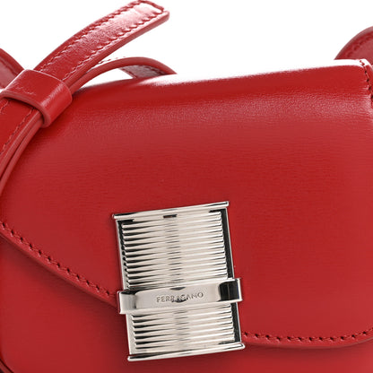 Salvatore Ferragamo Dappled Calfskin XS Fiamma Crossbody Flame Red 8 of 11