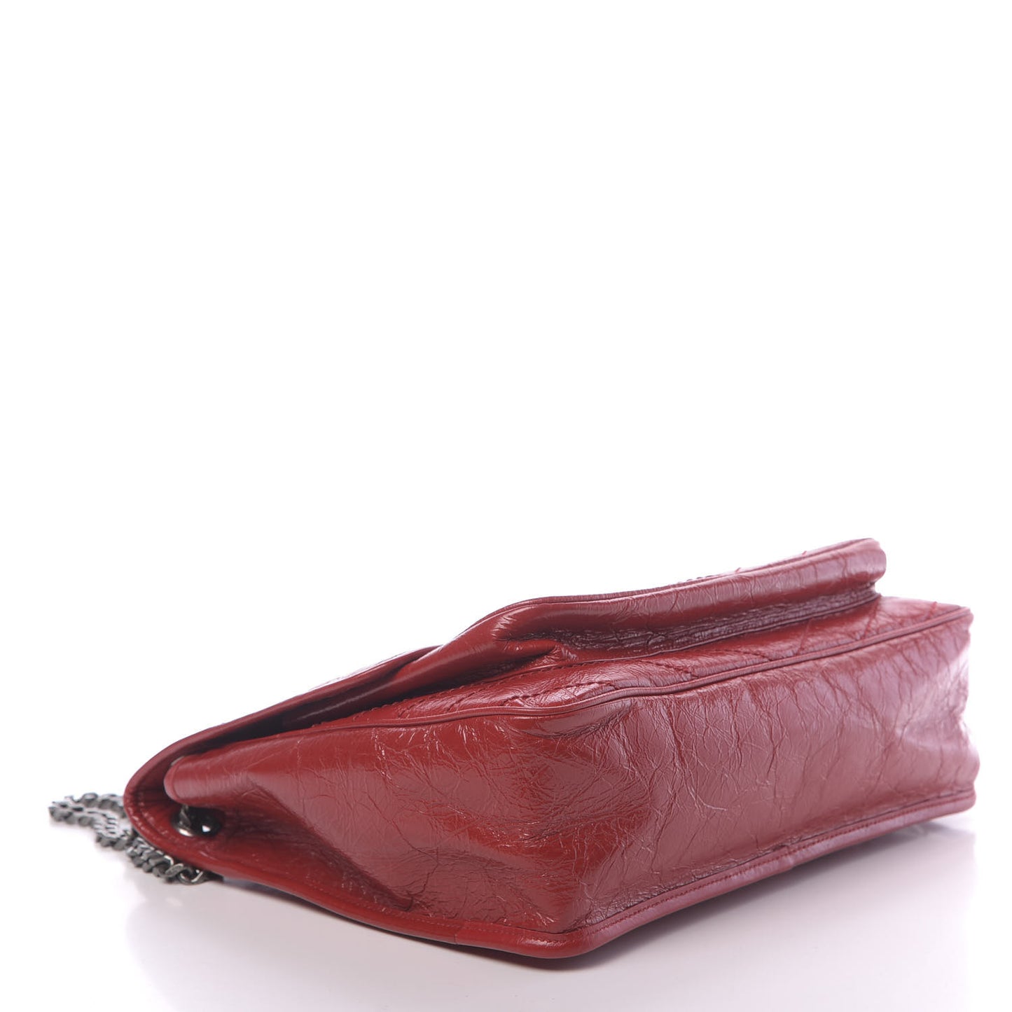 Crinkled Calfskin Matelasse Monogram Large Niki Chain Satchel Rouge Eros