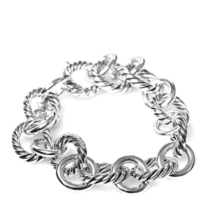 David Yurman Sterling Silver 12mm Large Oval Link Bracelet 1 of 5