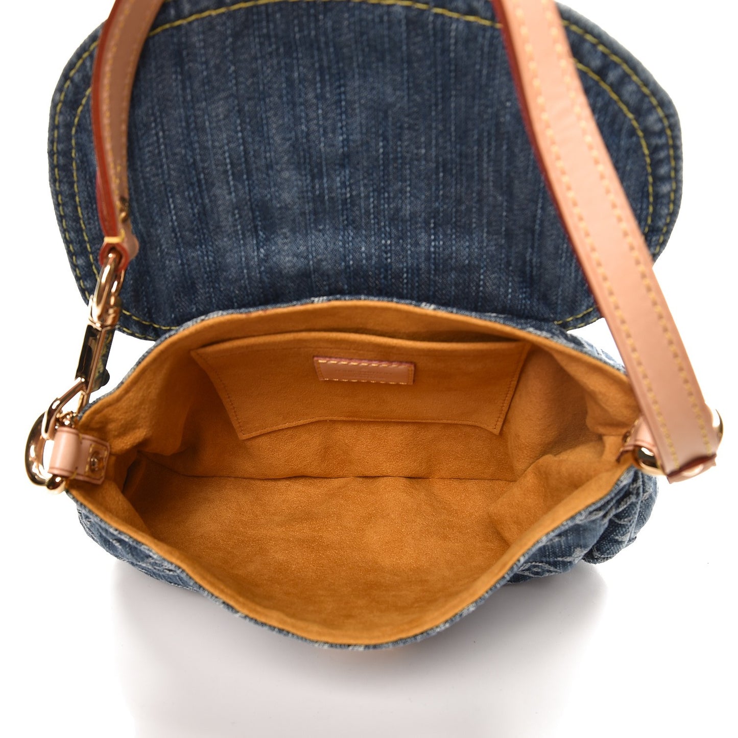 Monogram Denim Mini Pleaty Blue