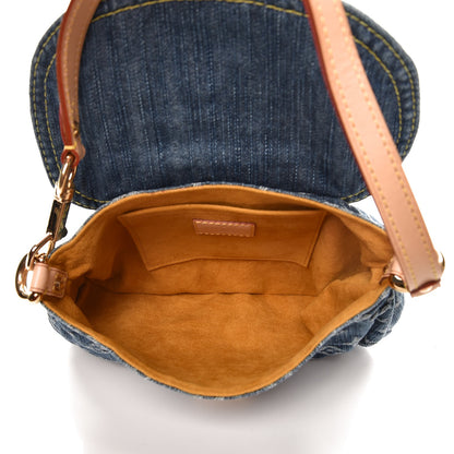 Louis Vuitton Monogram Denim Mini Pleaty Blue 5 of 7
