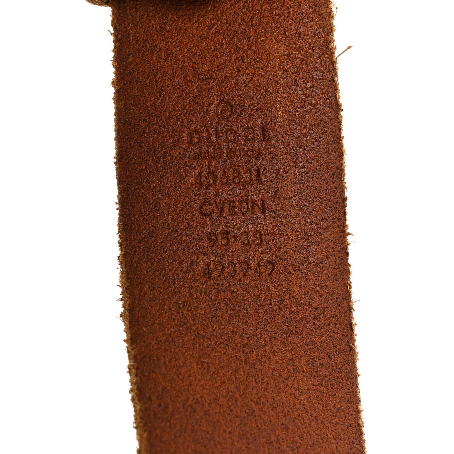Faded Calfskin Double G 40mm Belt 95 38 Cuir