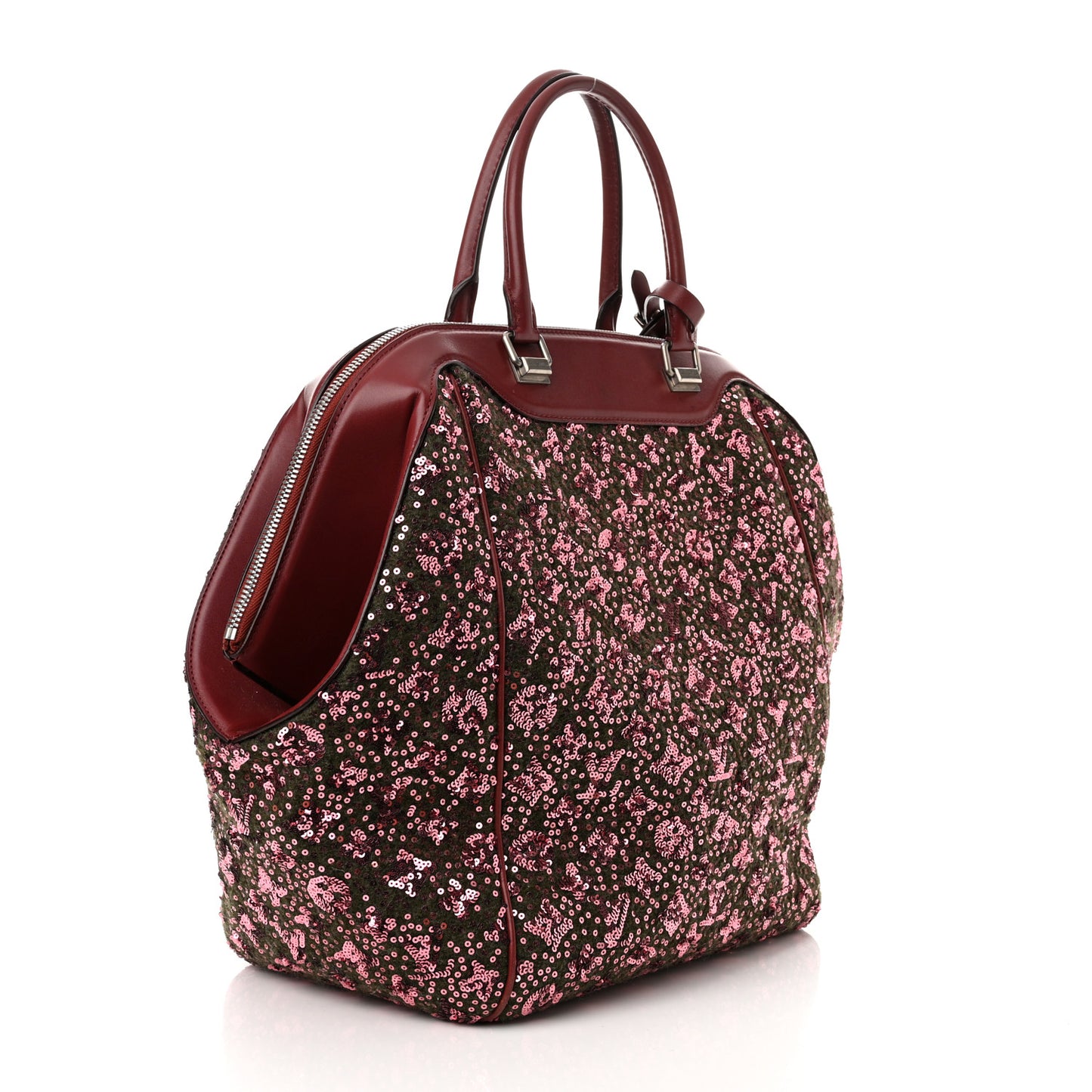 Sequin Monogram Sunshine Express North South Burgundy
