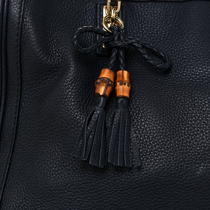 Gucci Pebbled Calfskin Medium Bella Tote Navy 8 of 12